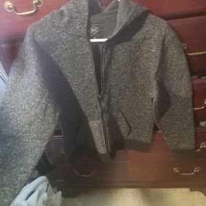 Boys fleece zipper hooded jacket